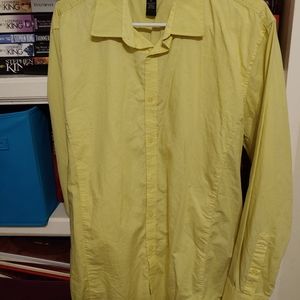 Mens INC yellow dress shirt